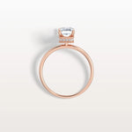 1CT Emerald Cut Lab Grown Diamond Engagement Ring - Rings