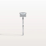 1CT Emerald Cut Lab Grown Diamond Engagement Ring - Rings