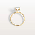 1CT Emerald Cut Lab Grown Diamond Engagement Ring - Rings