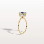 1CT Emerald Cut Lab Grown Diamond Engagement Ring - Rings