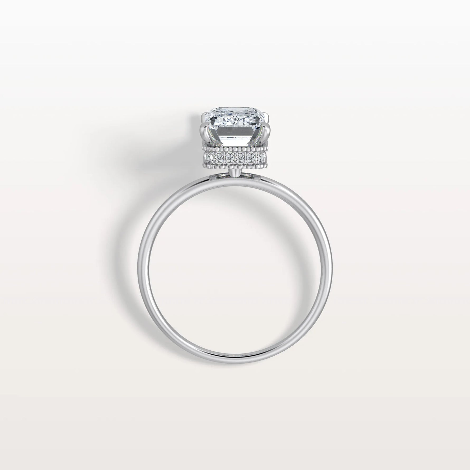 2CT Emerald Cut Lab Grown Diamond Engagement Ring - Rings