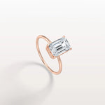 2CT Emerald Cut Lab Grown Diamond Engagement Ring - Rings