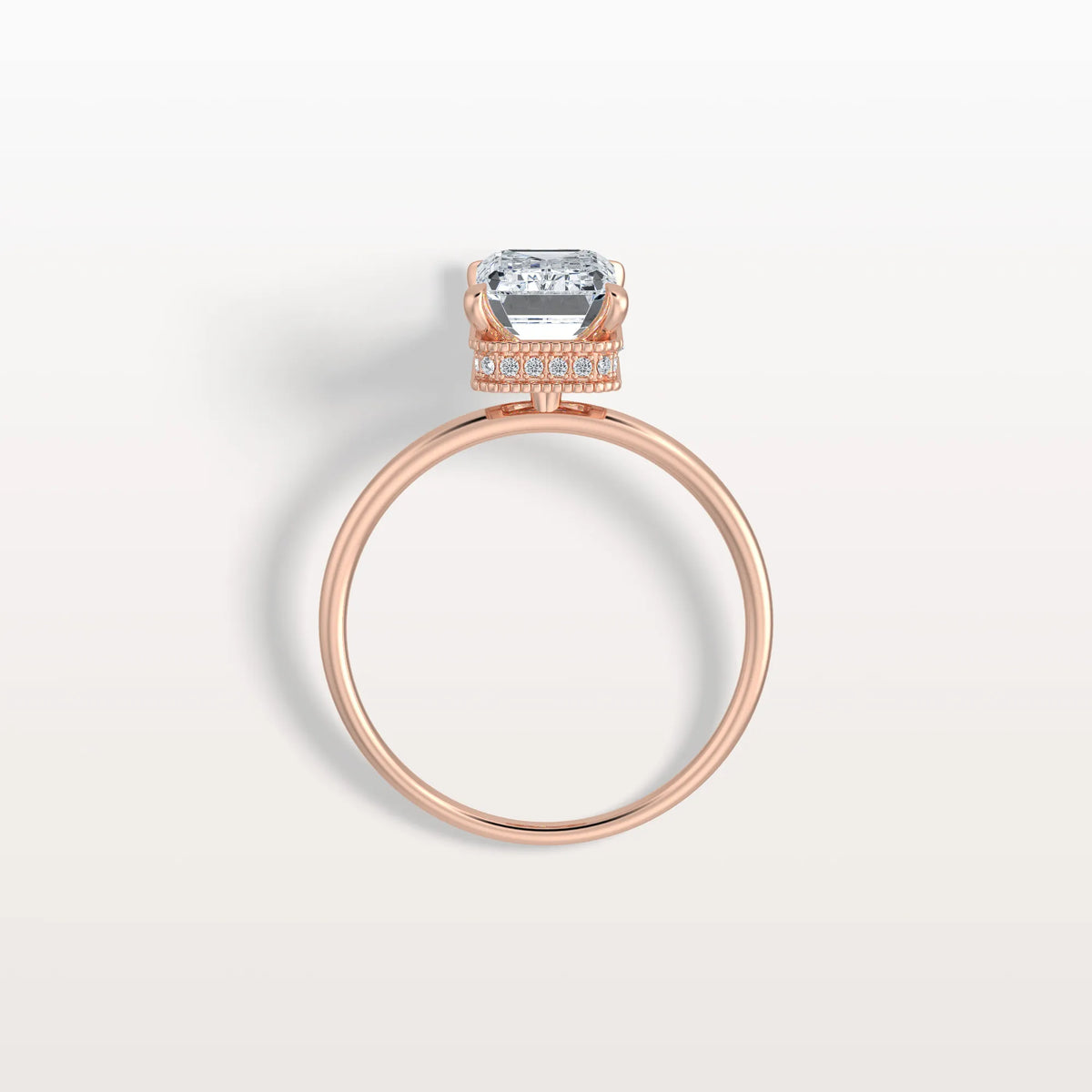 2CT Emerald Cut Lab Grown Diamond Engagement Ring - Rings