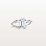 2CT Emerald Cut Lab Grown Diamond Engagement Ring - Rings
