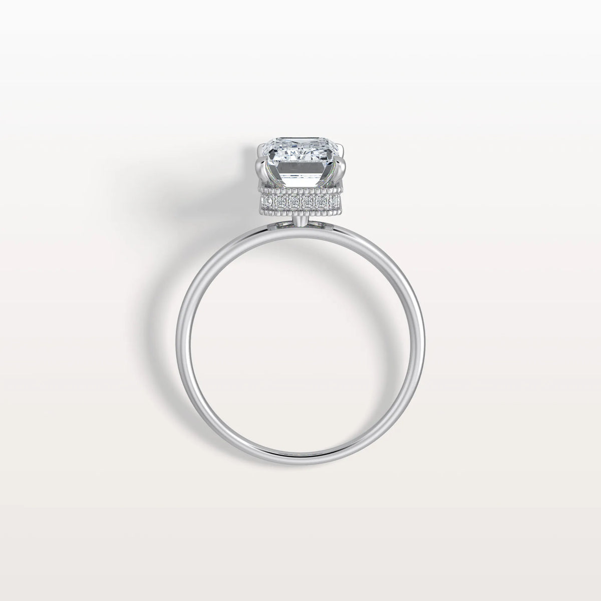 2CT Emerald Cut Lab Grown Diamond Engagement Ring - Rings