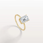 2CT Emerald Cut Lab Grown Diamond Engagement Ring - Rings