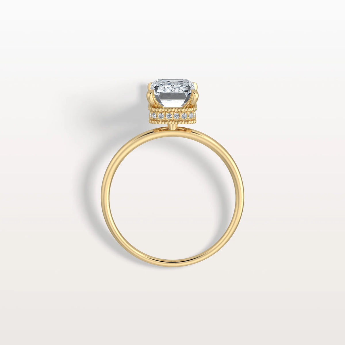 2CT Emerald Cut Lab Grown Diamond Engagement Ring - Rings