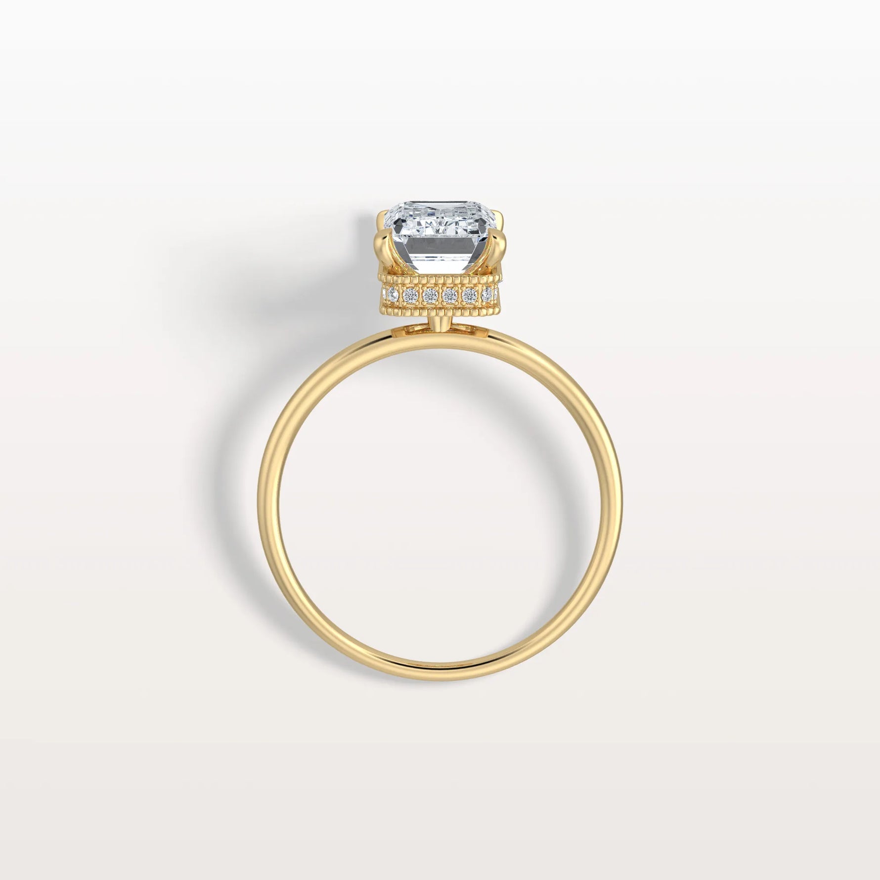 2CT Emerald Cut Lab Grown Diamond Engagement Ring - Rings