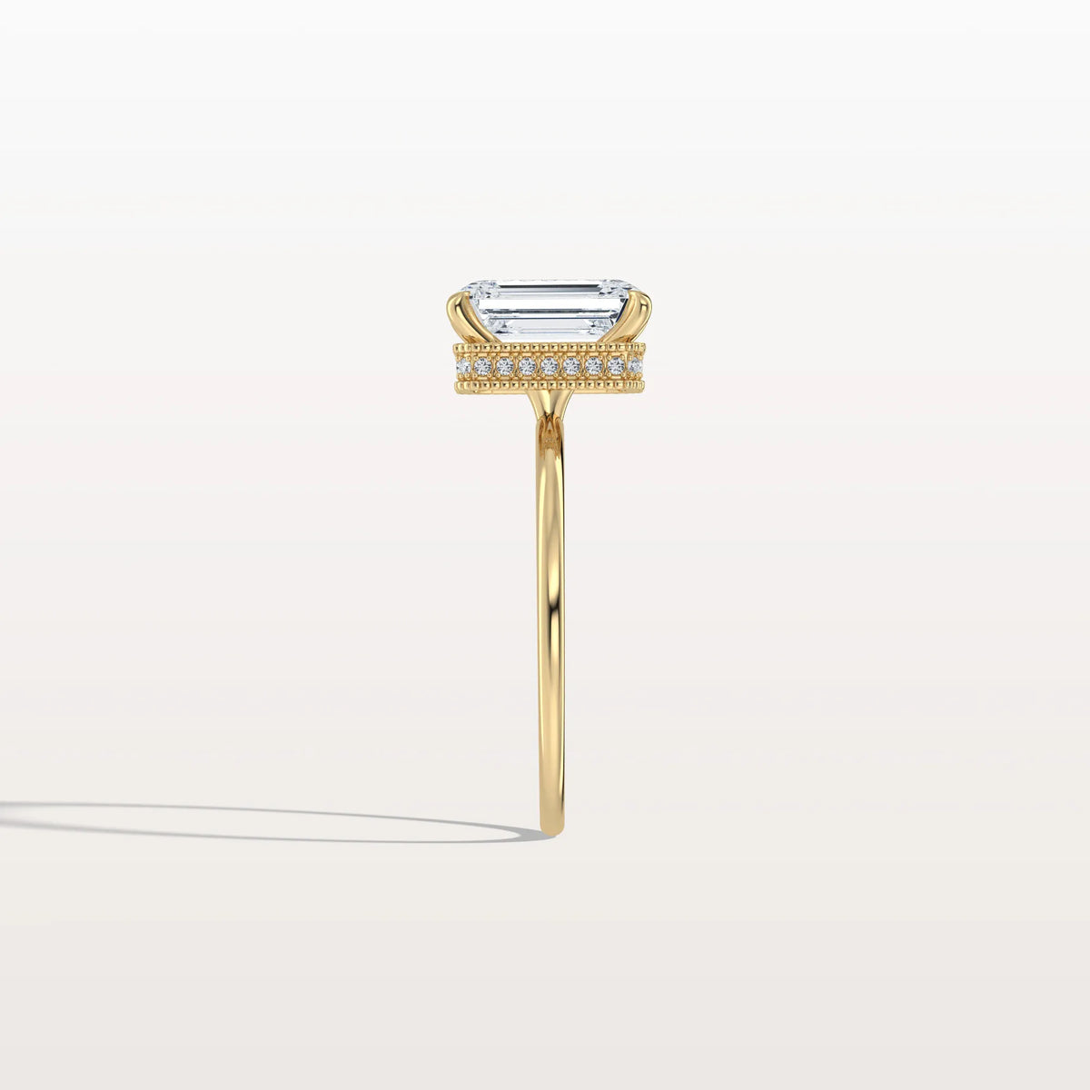 2CT Emerald Cut Lab Grown Diamond Engagement Ring - Rings
