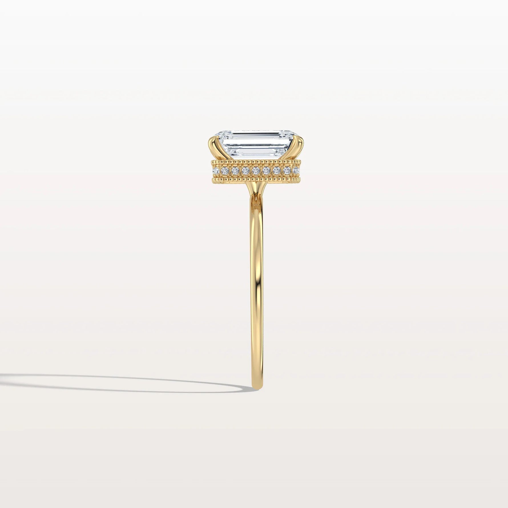 2CT Emerald Cut Lab Grown Diamond Engagement Ring - Rings