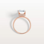 3CT Emerald Cut Lab Grown Diamond Engagement Ring - Rings