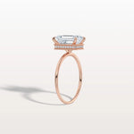 3CT Emerald Cut Lab Grown Diamond Engagement Ring - Rings