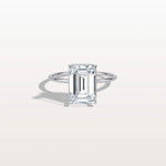 3CT Emerald Cut Lab Grown Diamond Engagement Ring - Rings