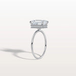 3CT Emerald Cut Lab Grown Diamond Engagement Ring - Rings
