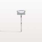 3CT Emerald Cut Lab Grown Diamond Engagement Ring - Rings
