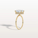 3CT Emerald Cut Lab Grown Diamond Engagement Ring - Rings