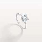 1CT Asscher Cut Lab Grown Diamond Ring With Basket Setting - Rings