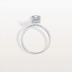 1CT Asscher Cut Lab Grown Diamond Ring With Basket Setting - Rings
