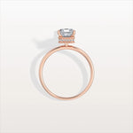 1CT Asscher Cut Lab Grown Diamond Ring With Basket Setting - Rings
