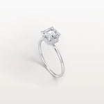 1CT Asscher Cut Lab Grown Diamond Ring With Basket Setting - Rings