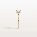 1CT Asscher Cut Lab Grown Diamond Ring With Basket Setting - Rings
