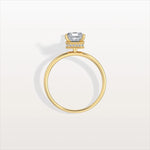 1CT Asscher Cut Lab Grown Diamond Ring With Basket Setting - Rings