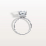 3CT Asscher Cut Lab Grown Diamond Ring With Basket Setting - Rings