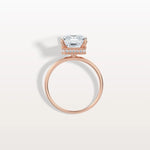 3CT Asscher Cut Lab Grown Diamond Ring With Basket Setting - Rings