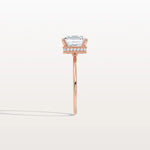 3CT Asscher Cut Lab Grown Diamond Ring With Basket Setting - Rings