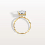 3CT Asscher Cut Lab Grown Diamond Ring With Basket Setting - Rings