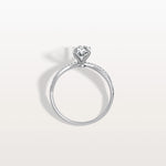1CT Oval Cut Lab Diamond Twisted Engagement Ring In Solid Gold/Platinum - Rings