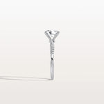 1CT Oval Cut Lab Diamond Twisted Engagement Ring In Solid Gold/Platinum - Rings