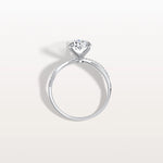 2CT Oval Cut Lab Diamond Twisted Engagement Ring In Solid Gold/Platinum - Rings