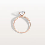 2CT Oval Cut Lab Diamond Twisted Engagement Ring In Solid Gold/Platinum - Rings