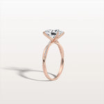 2CT Oval Cut Lab Diamond Twisted Engagement Ring In Solid Gold/Platinum - Rings