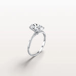 2CT Oval Cut Lab Diamond Twisted Engagement Ring In Solid Gold/Platinum - Rings