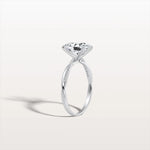 2CT Oval Cut Lab Diamond Twisted Engagement Ring In Solid Gold/Platinum - Rings