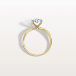 2CT Oval Cut Lab Diamond Twisted Engagement Ring In Solid Gold/Platinum - Rings