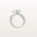 1CT Asscher Cut Lab Diamond Twisted Engagement Ring In Solid Gold/Platinum - Rings