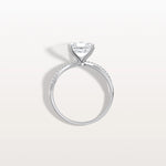 2CT Asscher Cut Lab Diamond Twisted Engagement Ring In Solid Gold/Platinum - Rings