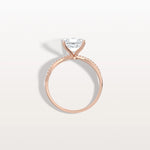 2CT Asscher Cut Lab Diamond Twisted Engagement Ring In Solid Gold/Platinum - Rings