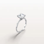 2CT Asscher Cut Lab Diamond Twisted Engagement Ring In Solid Gold/Platinum - Rings