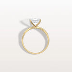 2CT Asscher Cut Lab Diamond Twisted Engagement Ring In Solid Gold/Platinum - Rings