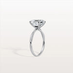 3CT Asscher Cut Lab Diamond Twisted Engagement Ring In Solid Gold/Platinum - Rings