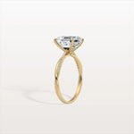 3CT Asscher Cut Lab Diamond Twisted Engagement Ring In Solid Gold/Platinum - Rings
