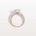 Oval Cut Pave Solitaire 2CT Lab Grown Engagement Ring - Rings