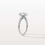 Oval Cut Pave Solitaire 2CT Lab Grown Engagement Ring - Rings
