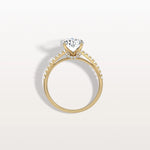 Oval Cut Pave Solitaire 2CT Lab Grown Engagement Ring - Rings