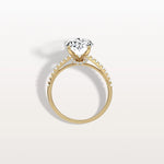 Oval Cut Pave Solitaire 3CT Lab Grown Engagement Ring - Rings