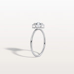 Hexagon Bezel Solitaire Round Lab Diamond Ring - Rings